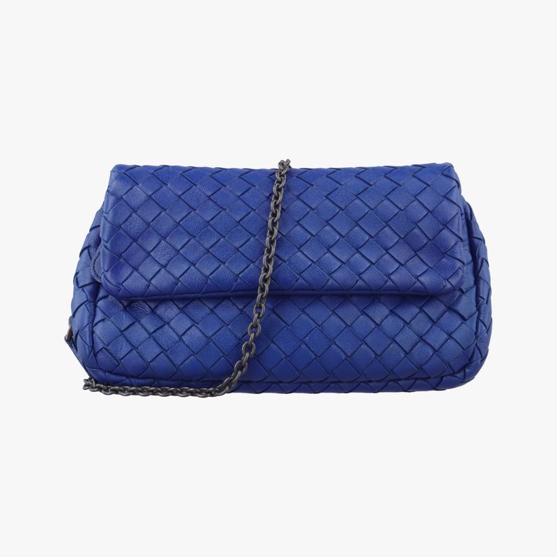 Bottega Veneta Intrecciato Blue Lambskin B06894637f