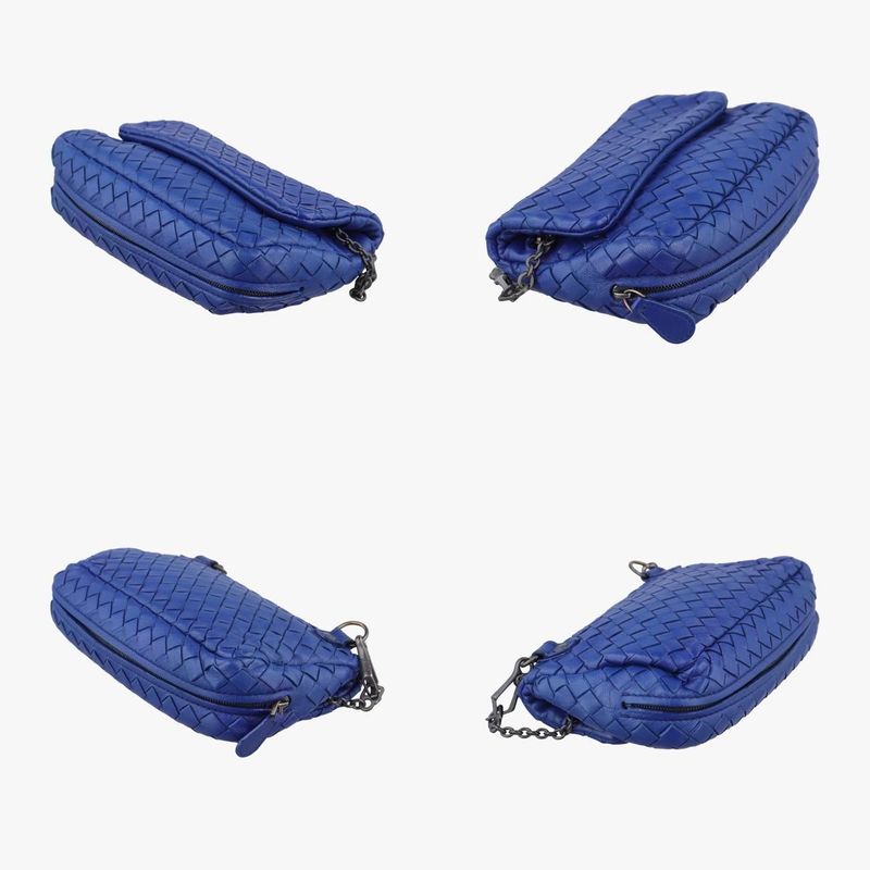 Bottega Veneta Intrecciato Blue Lambskin B06894637f