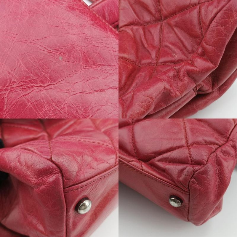 Chanel Quilted Boy Top Red Leather A6692015944517