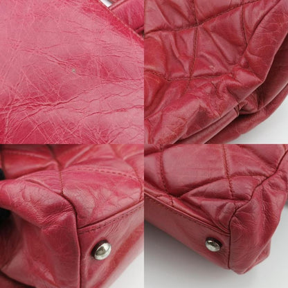 Chanel Quilted Boy Top Red Leather A6692015944517