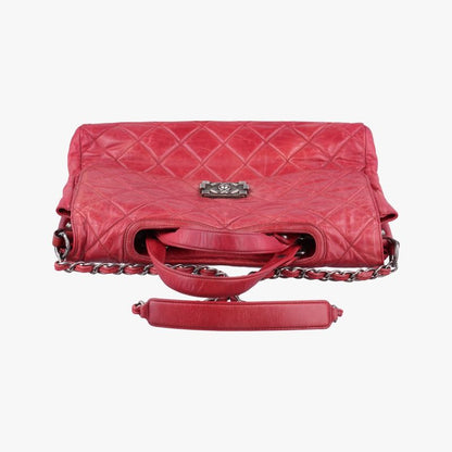 Chanel Quilted Boy Top Red Leather A6692015944517