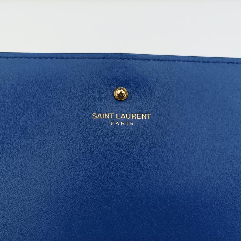 Yves Saint Laurenty Line Blue Leather 348117 Gnc3481170314