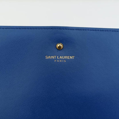 Yves Saint Laurenty Line Blue Leather 348117 Gnc3481170314