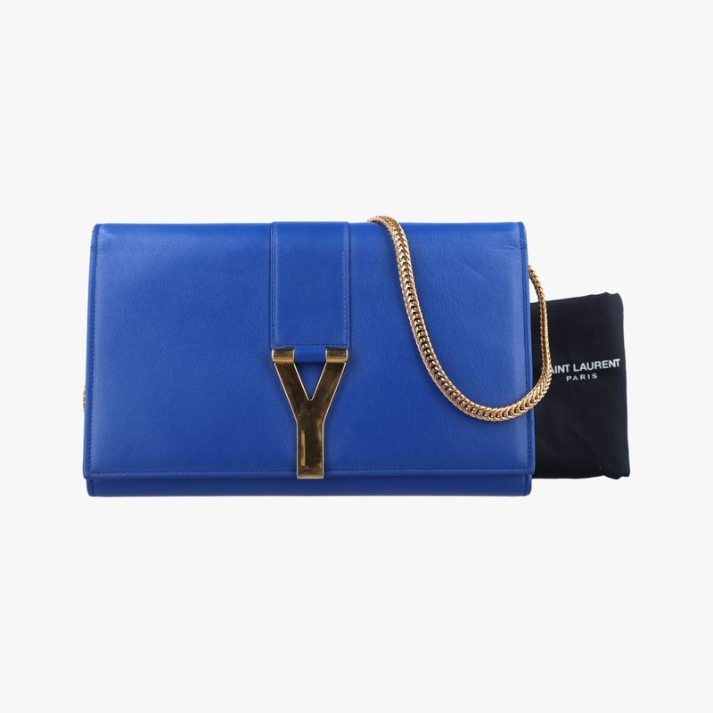 Yves Saint Laurenty Line Blue Leather 348117 Gnc3481170314