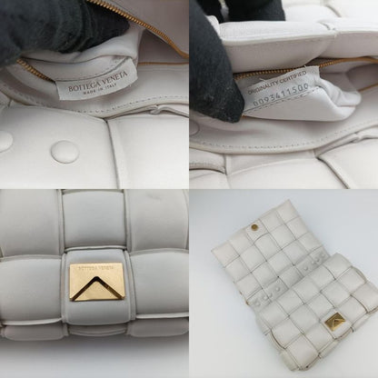 Bottega Veneta The Chain Cassette In White Lambskin B09341150o