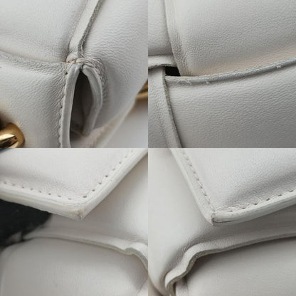 Bottega Veneta The Chain Cassette In White Lambskin B09341150o