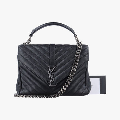 Yves Saint Laurentyves Saint Laurent College Black Leather 428056 Tct4280560616