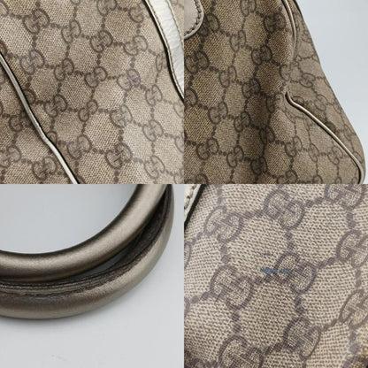 Guccigg Plus Joy GG Supreme Beige And Silver PVC Coated Canvas 193603 B2181569