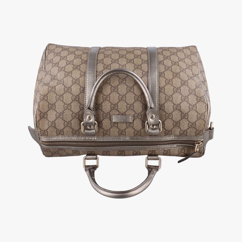 Guccigg Plus Joy GG Supreme Beige And Silver PVC Coated Canvas 193603 B2181569