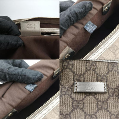 Guccigg Plus Joy GG Supreme Beige And Silver PVC Coated Canvas 193603 B2181569