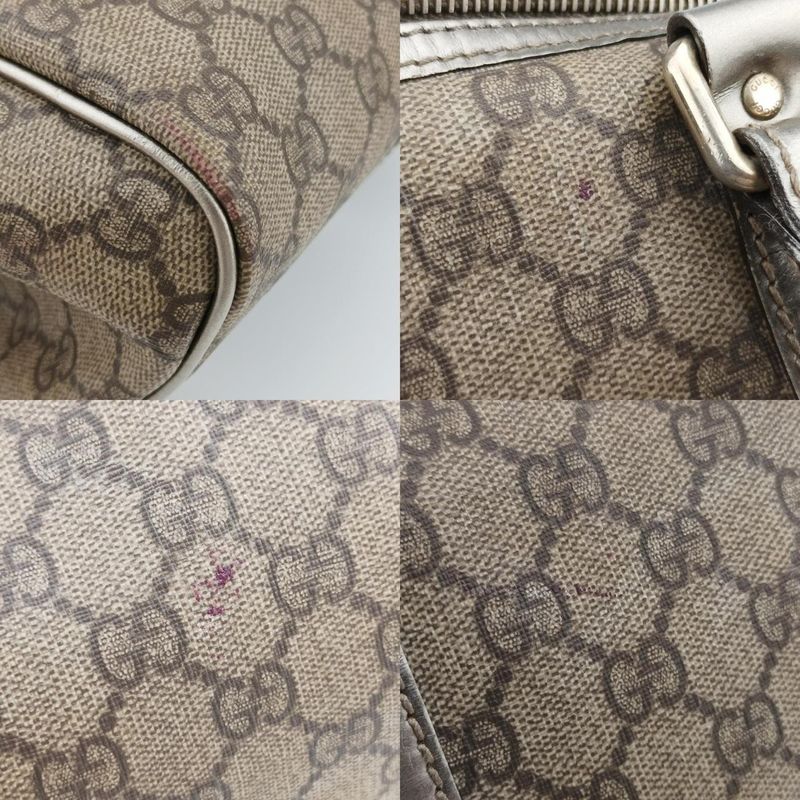 Guccigg Plus Joy GG Supreme Beige And Silver PVC Coated Canvas 193603 B2181569