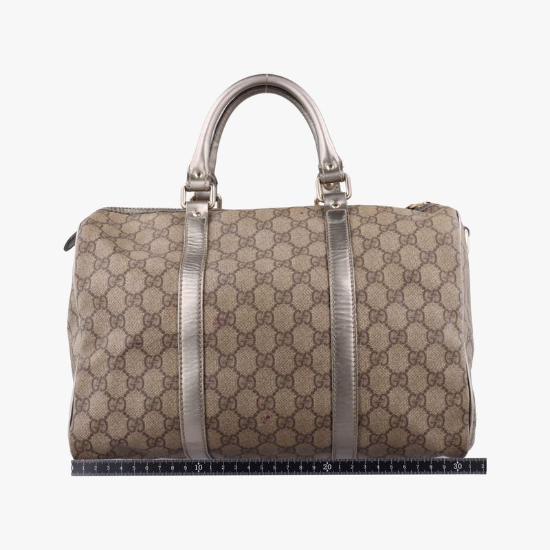 Guccigg Plus Joy GG Supreme Beige And Silver PVC Coated Canvas 193603 B2181569