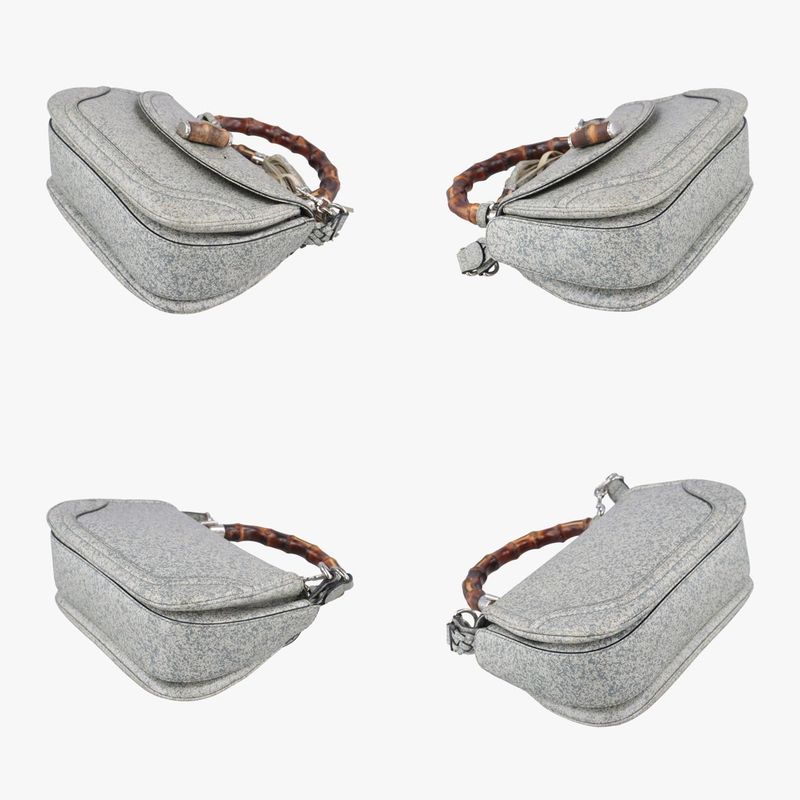 Gucci New Bamboo Gray And Multicolor Leather 240242 I6403202