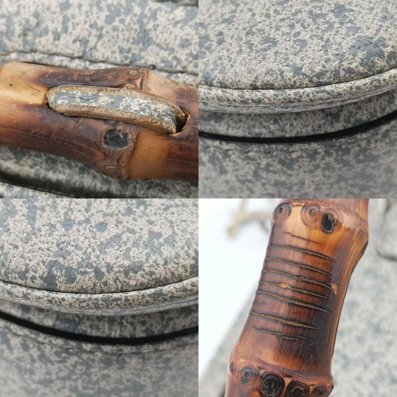 Gucci New Bamboo Gray And Multicolor Leather 240242 I6403202