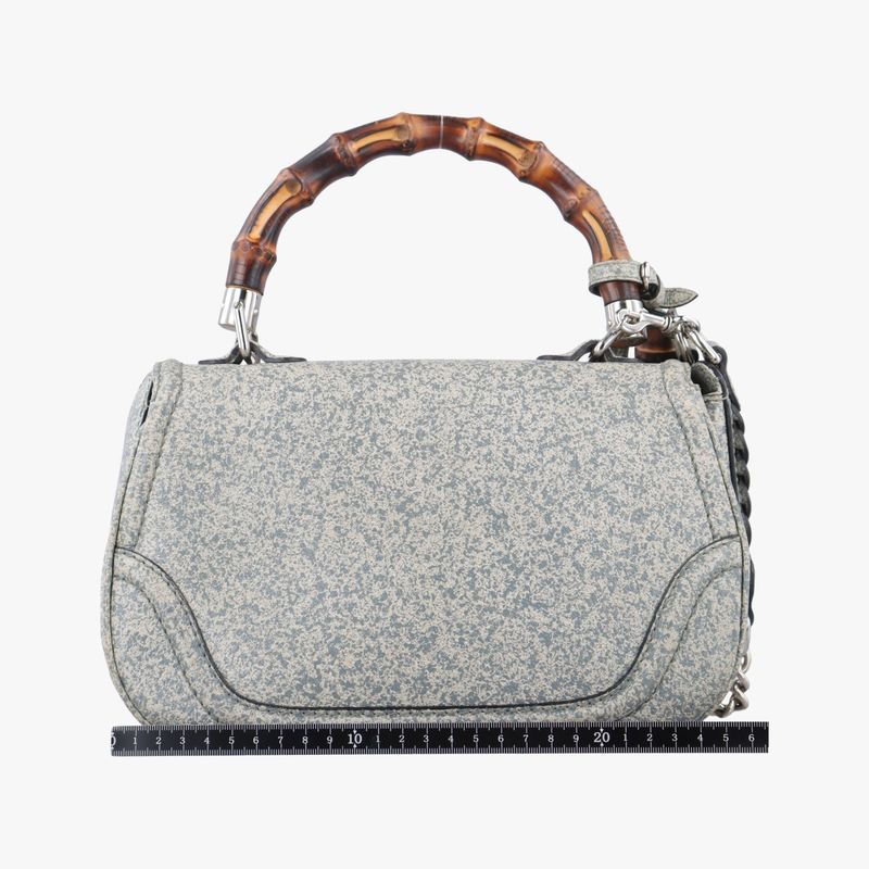 Gucci New Bamboo Gray And Multicolor Leather 240242 I6403202
