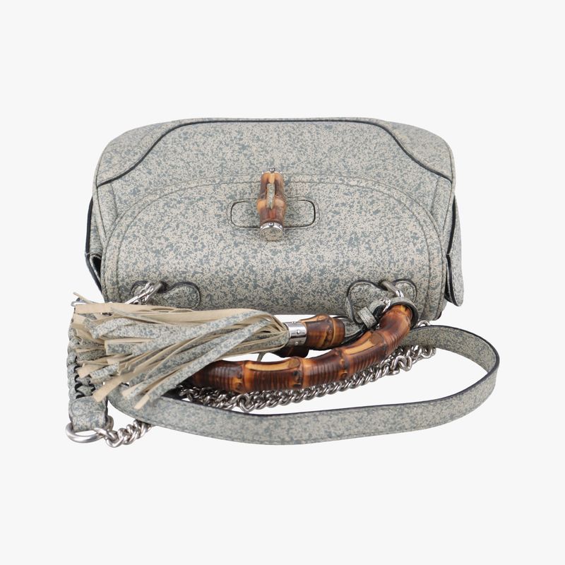 Gucci New Bamboo Gray And Multicolor Leather 240242 I6403202