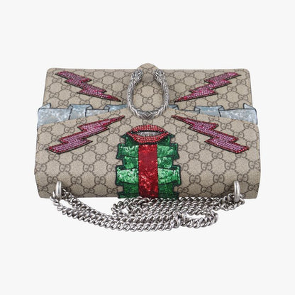 Gucci Dionysus Beige And Multicolor PVC Coated Canvas And Suede 400235 G02077778