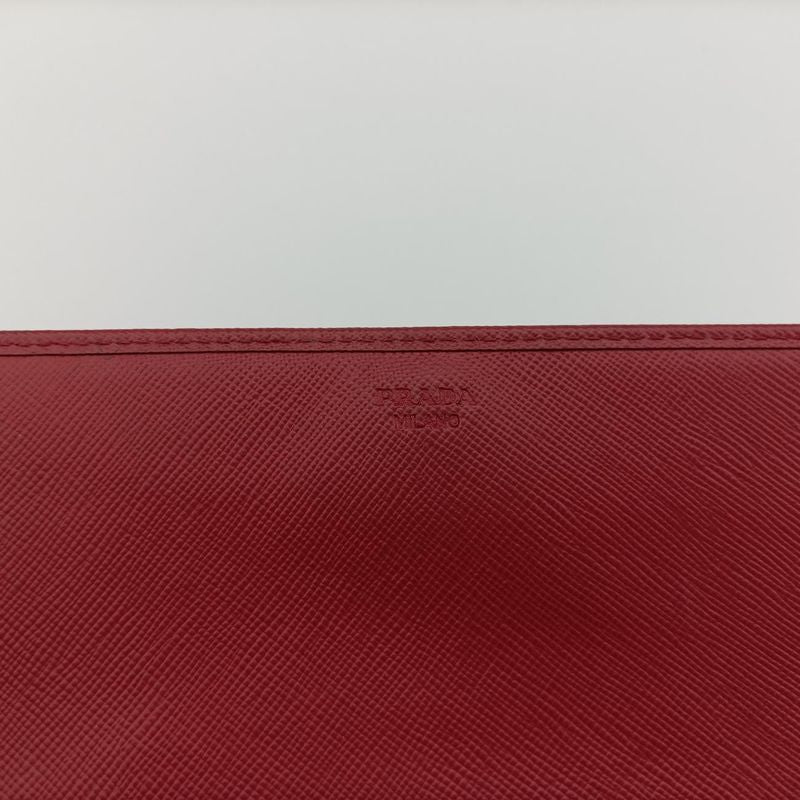 Prada Metal Wallet On Chain Cornflower Clutch Red Saffianoleather 1mt290 224
