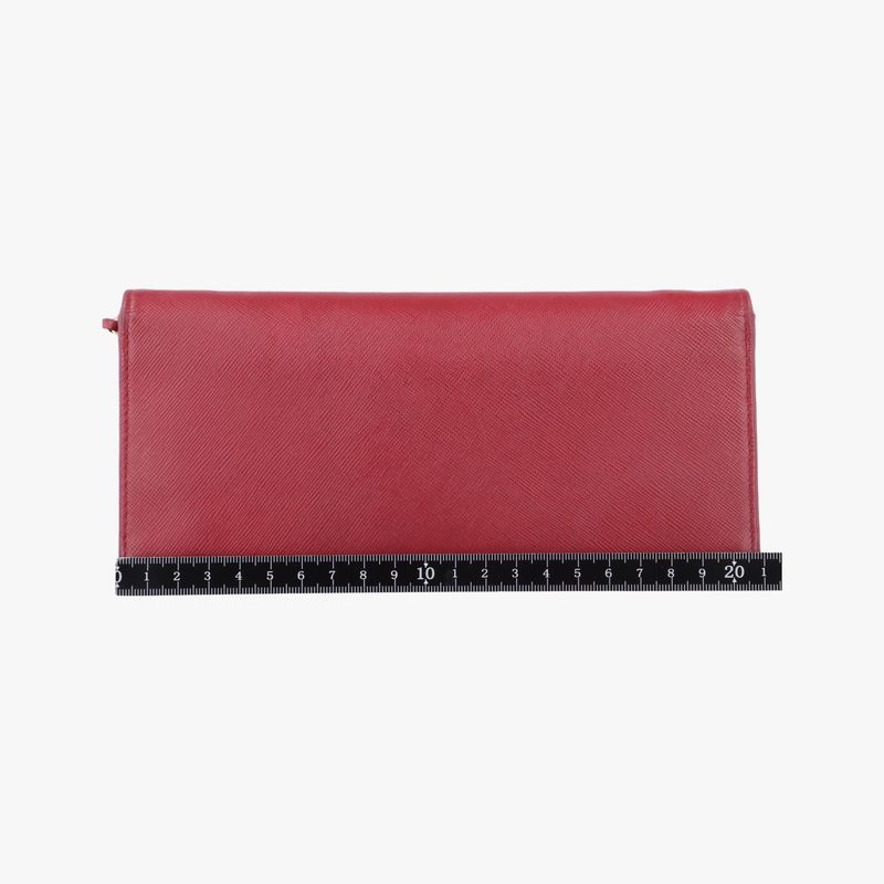 Prada Metal Wallet On Chain Cornflower Clutch Red Saffianoleather 1mt290 224