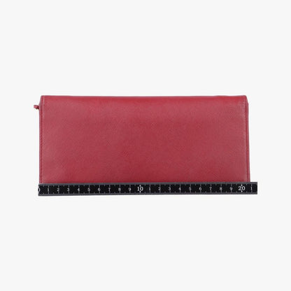Prada Metal Wallet On Chain Cornflower Clutch Red Saffianoleather 1mt290 224