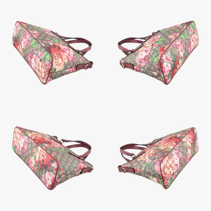 Guccigg Blooms Beige And Multicolor PVC Coated Canvas And Leather 429019