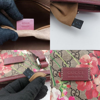 Guccigg Blooms Beige And Multicolor PVC Coated Canvas And Leather 429019