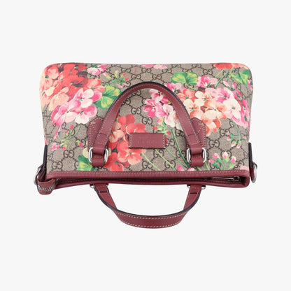 Guccigg Blooms Beige And Multicolor PVC Coated Canvas And Leather 429019