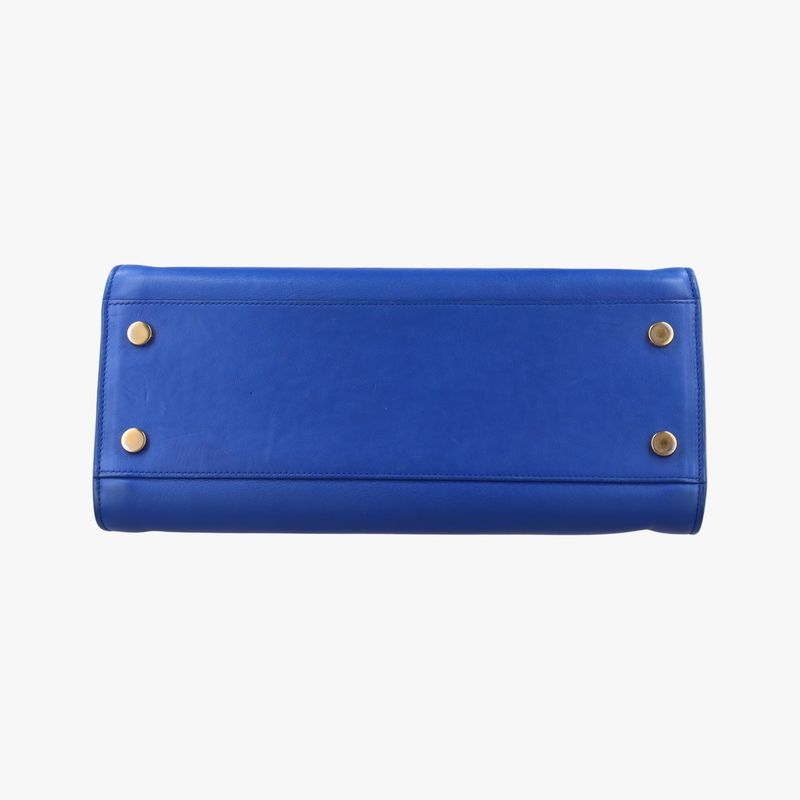 Yves Saint Laurentyves Saint Laurent Baby Cabas Su Blue Leather 357395 Gnr357395