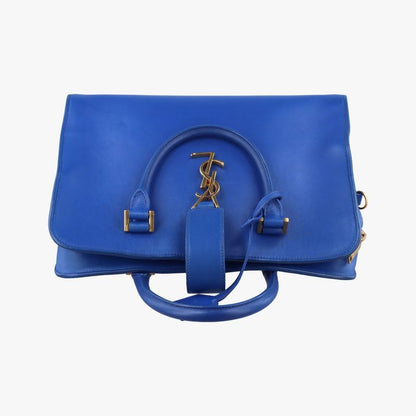 Yves Saint Laurentyves Saint Laurent Baby Cabas Su Blue Leather 357395 Gnr357395