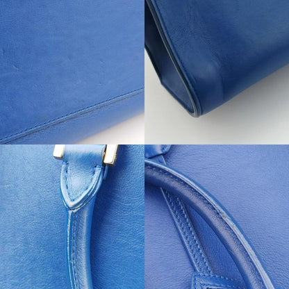 Yves Saint Laurentyves Saint Laurent Baby Cabas Su Blue Leather 357395 Gnr357395