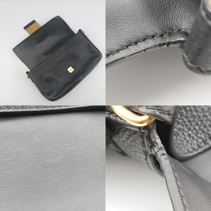 Fendi Baguette Black Leather 7va472 7va472-sfr-199-8241