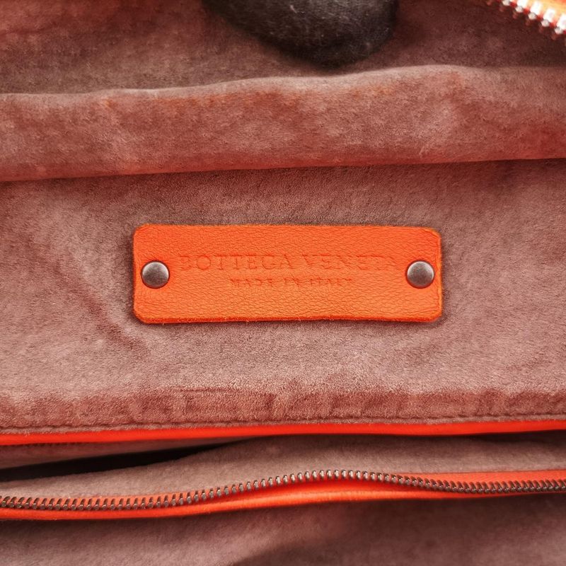 Bottega Veneta Intrecciato Orange Lambskin B02853628n