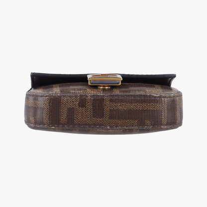 Fendi Nano Baguette Charm Brown PVC Coated Canvas 7ar844 7ar844-a9yh-208-0189