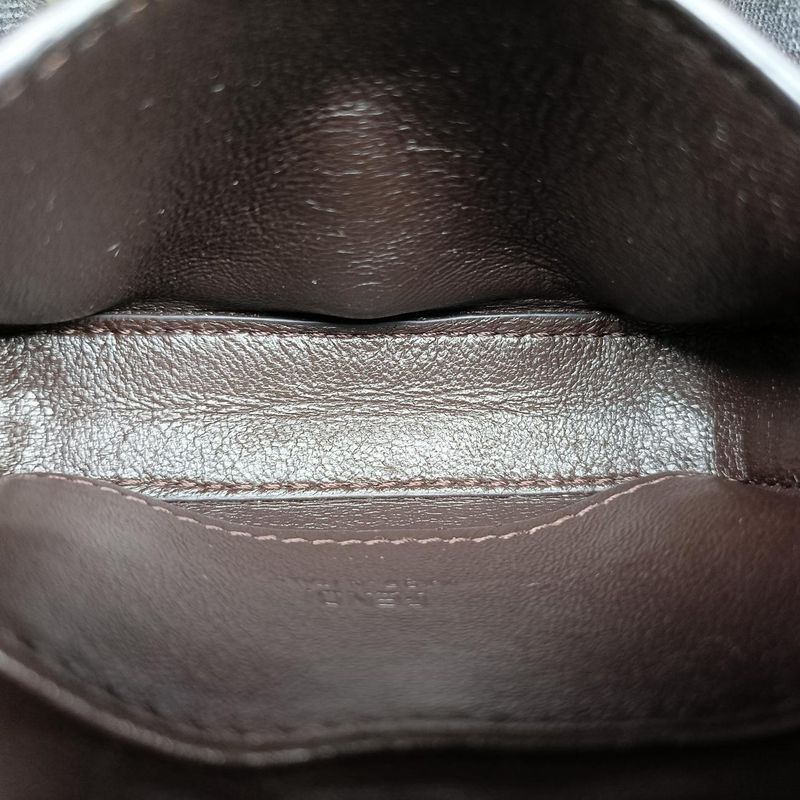 Fendi Nano Baguette Charm Brown PVC Coated Canvas 7ar844 7ar844-a9yh-208-0189