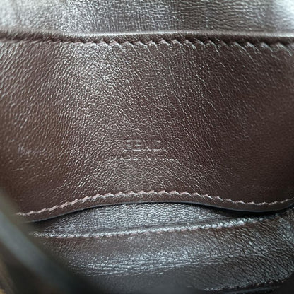 Fendi Nano Baguette Charm Brown PVC Coated Canvas 7ar844 7ar844-a9yh-208-0189