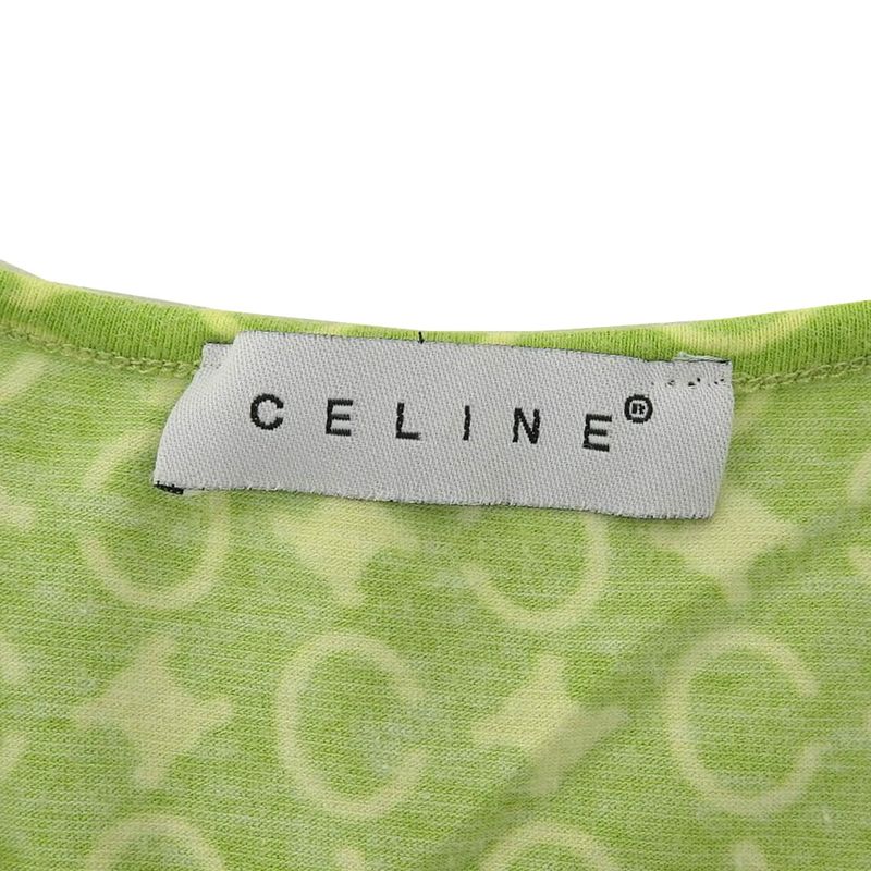 Celine C Macadam S/S T-shirt Top Women's Light Green -