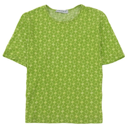 Celine C Macadam S/S T-shirt Top Women's Light Green -