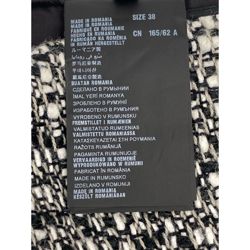 Prada Black And White Tweed Mini Skirt 38