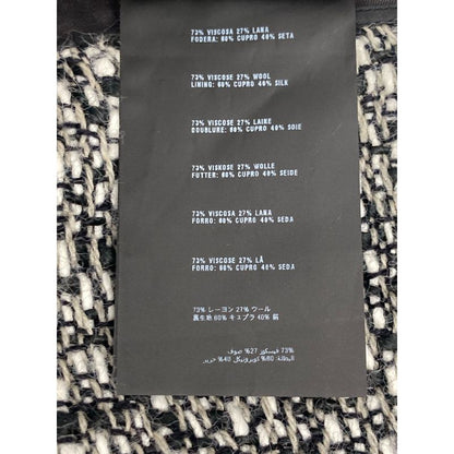 Prada Black And White Tweed Mini Skirt 38