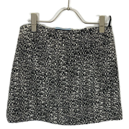Prada Black And White Tweed Mini Skirt 38