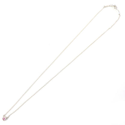 Tiffany & Co Color By-the-yard Elsa Peretti Sv925 1P Pink Sapphire Necklace