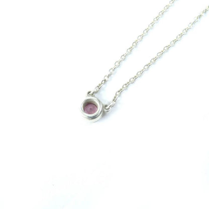 Tiffany & Co Color By-the-yard Elsa Peretti Sv925 1P Pink Sapphire Necklace
