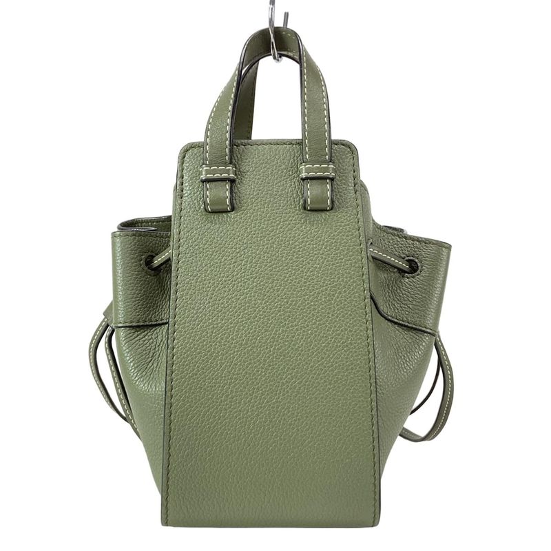 Loewe Handbag Hammock Drawstring Ring Bag Mini Khaki