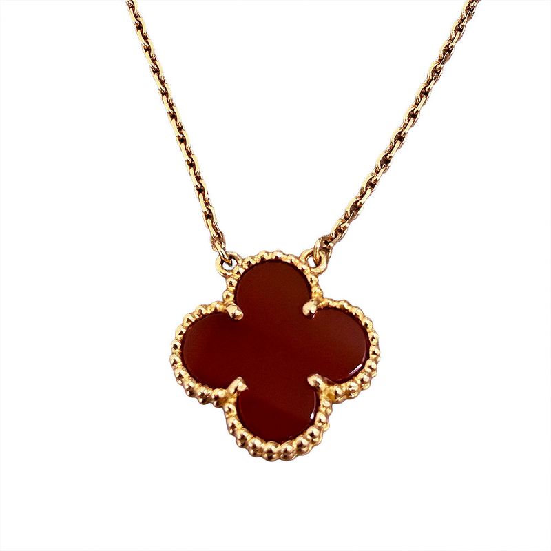 Van Cleef & Arpels Vintage Alhambra Necklace Old Shape Clasp Necklace