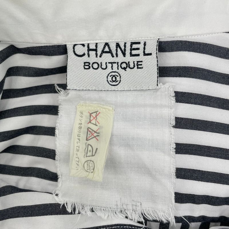Chanel Shirt Long Sleeves Checkered White And Black