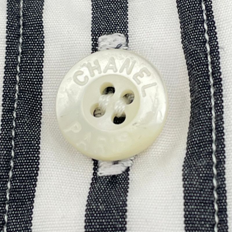 Chanel Shirt Long Sleeves Checkered White And Black