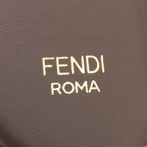 Fendi Shoulder Strap You Leather Brown and Black Gold Hardware Zucca Pattern