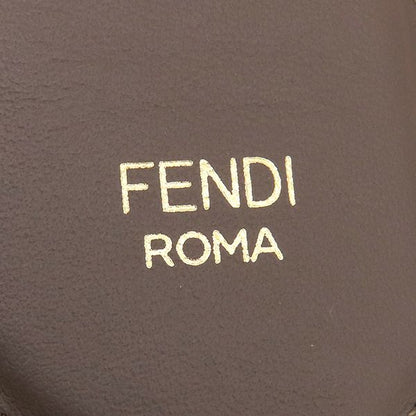 Fendi Shoulder Strap You Leather Brown and Black Gold Hardware Zucca Pattern