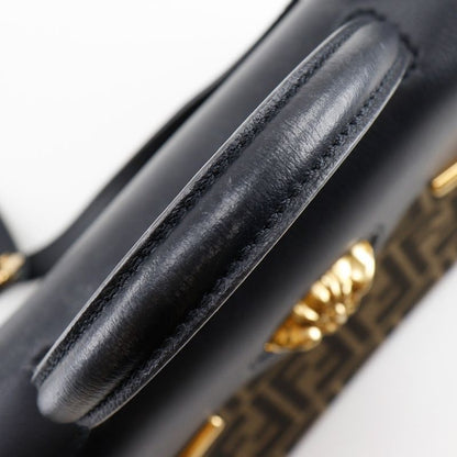 Fendi La Medusa Zucca X Versace Fendace 2WAY Shoulder Nylon Canvas X Leather