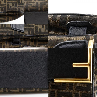 Fendi La Medusa Zucca X Versace Fendace 2WAY Shoulder Nylon Canvas X Leather